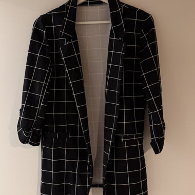 Black Checkered Blazer