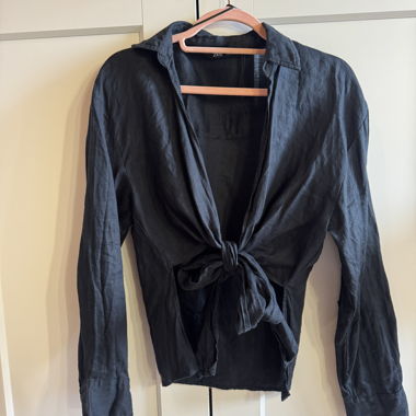 Camicia cache-coeur nera