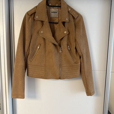Giacca in pelle scamosciata