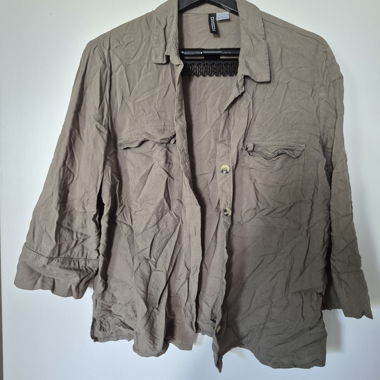 Giacca-camicia da donna H&M beige, taglia 44