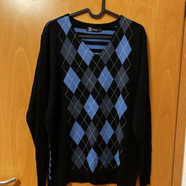 Blue knit sweater