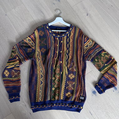 [Original] Pull Carlo Colucci tricoté coloré Gr. L