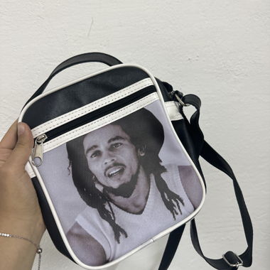 Bob Marley Print Crossbody Bag