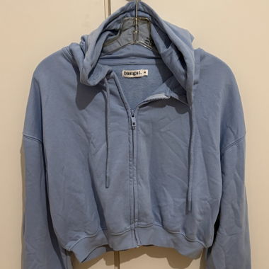Basigal - Felpa con zip azzurro chiaro