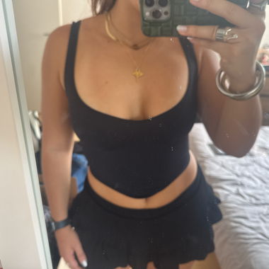 Black stretchy corset urban outfitters top