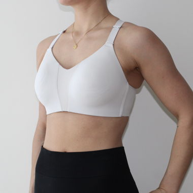 Brassière de sport soutien moyen, blanche