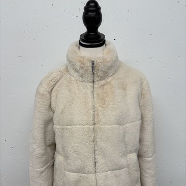 Kunstfell Jacke Gr. L beige warm