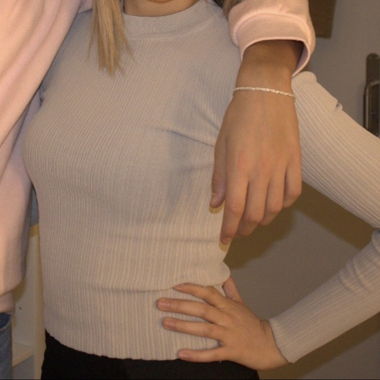 black sweater