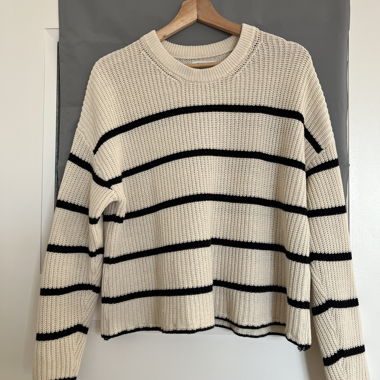 Striped knit sweater