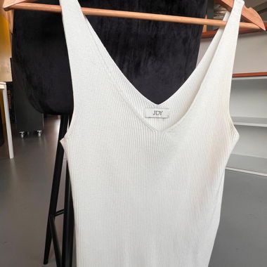 JDY white ribbed tank top
