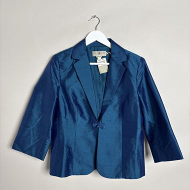Blazer in seta blu di Blunauta