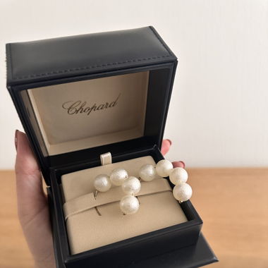 Elegant Gold-Toned Pearl Earrings