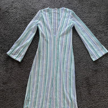 Strandkleid Missoni Style, Boho,türkis/blau, Gr.S