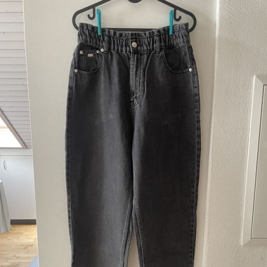 Black Denim Mom Jeans