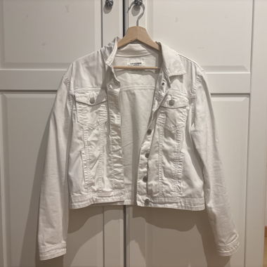 Veste en jean blanche
