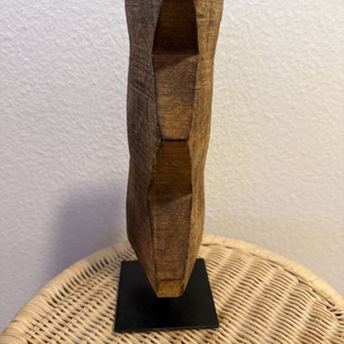 Wood Sculpture on Pedestal