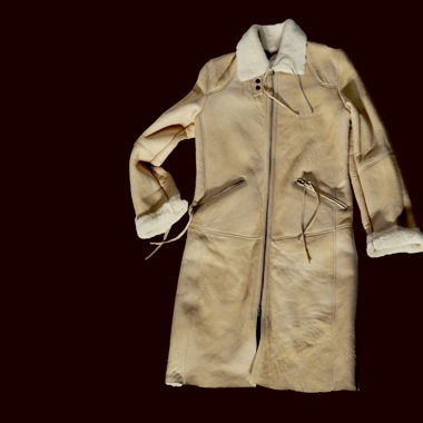 Leather Coat with Australian Shearling Wool