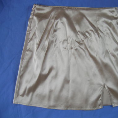 Minijupe, beige Satin