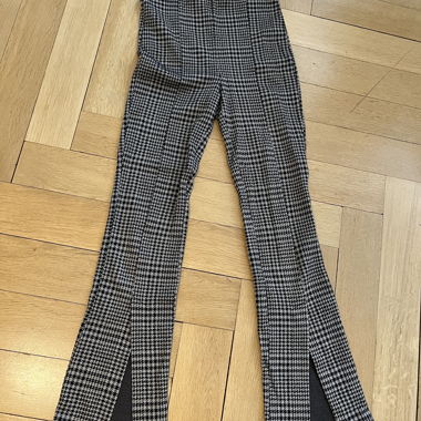 Pantalon/leggins taille haute motif pied-de-poule