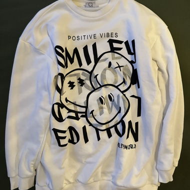 Smiley World Sweatshirt Weiss 176