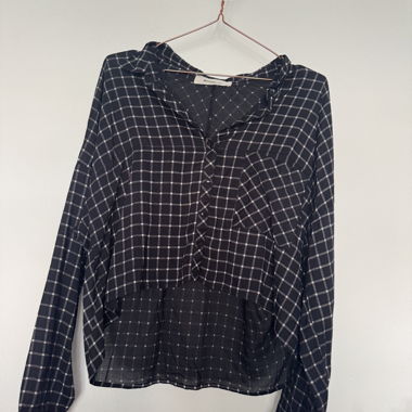 Camicia a quadri a maniche lunghe