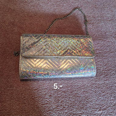 Sac à main, pochette argent irisé