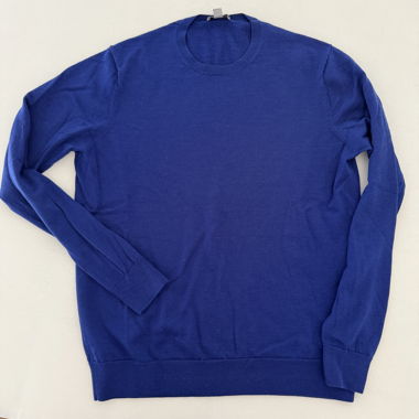COS blauer Wollpullover