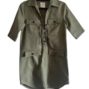Zadig & Voltaire Mini-Saharienne Kleid Khaki