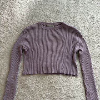 Pull&Bear pull court lilas, taille M
