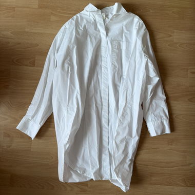 Abito camicia bianco lungo