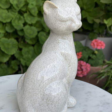 Chat decoratif en ceramique