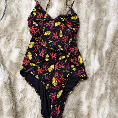 Tropical one-piece suit