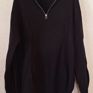 Zara black half-zip jumper XL