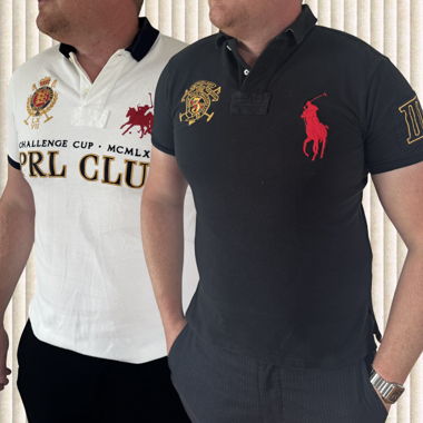 Set di 2 Polo Ralph Lauren nero/bianco
