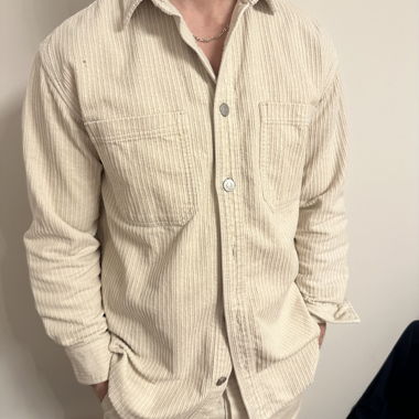 ZARA Overshirt en velours côtelé Relaxed Fit S-M