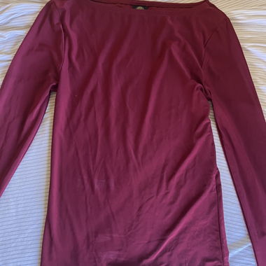 Burgundy Long-Sleeve Top