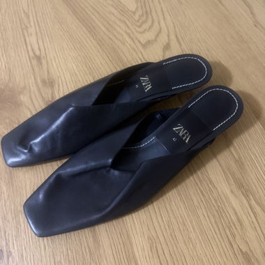 ZARA schwarze Mules neu 41