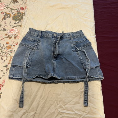 Gonna in denim cargo