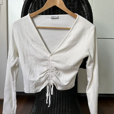 Lamarel-Rüschenshirt mit langen Ärmeln