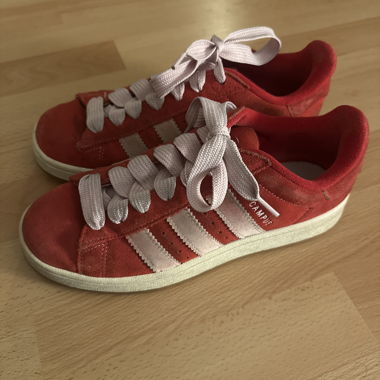 adidas Campus red suede sneakers
