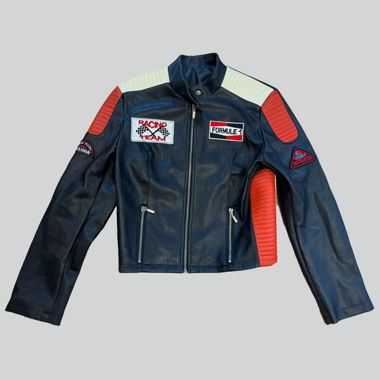 Formule 1 Racing Team vintage leather-like jacket