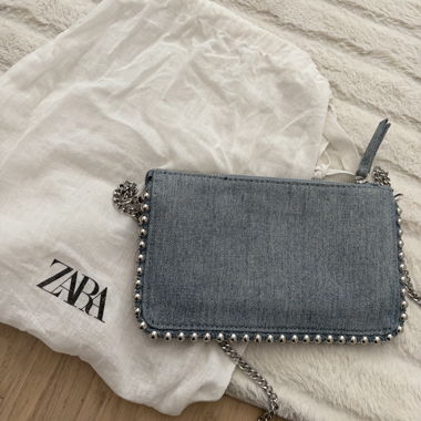 Borsa a tracolla in denim ZARA