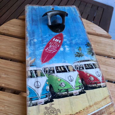 Wand-Flaschenöffner Ibiza Bulli Sommer Surf Deko