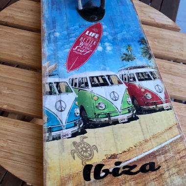 Wand-Flaschenöffner Ibiza Bulli Sommer Surf Deko