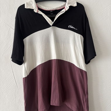 Volcom Polo oder Kleid tricolore schwarz weiss bordeaux