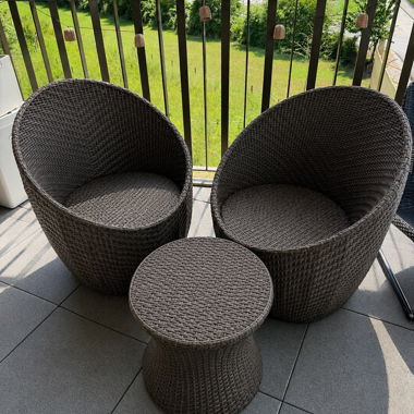 Set salotto da esterno rattan