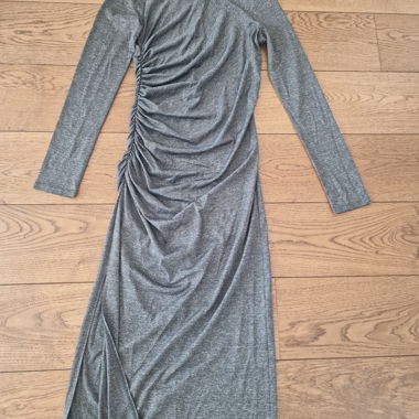 Robe grise à manches longues, H&M, taille S, comme neuve