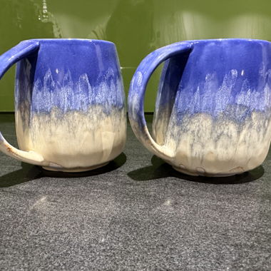 Set of 2 handmade ceramic mugs
