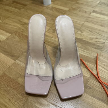 Pink Slip-On Heels