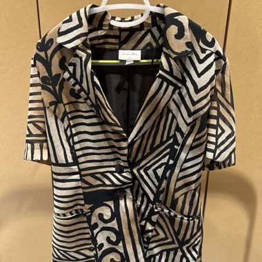 Blazer manica corta motivo vintage